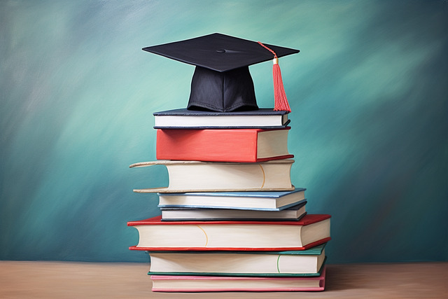 pngtree-happy-graduation-cap-with-graduation-cap-on-top-of-an-array-image_13191258